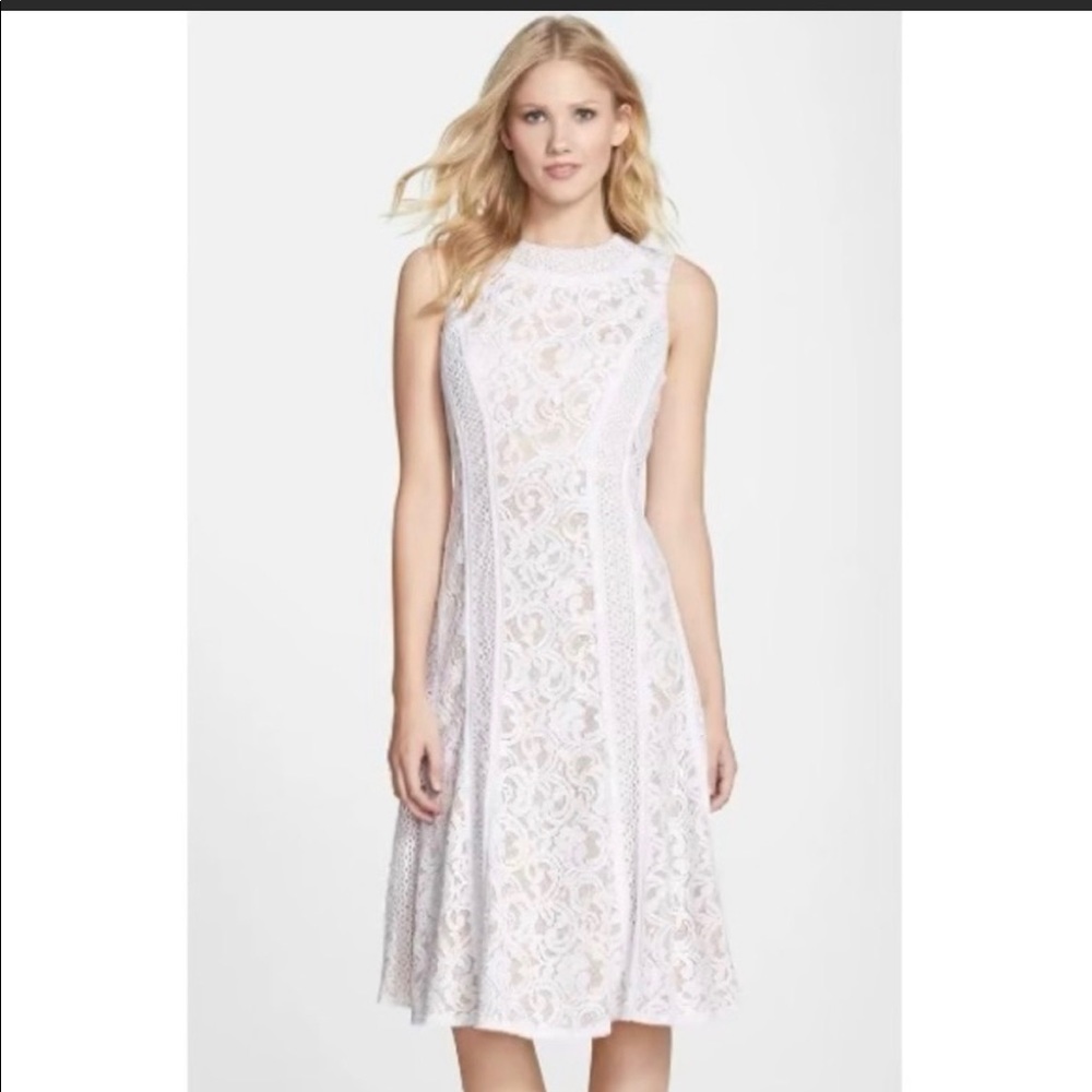 BCBGMAXAZRIA  White Lace Dress